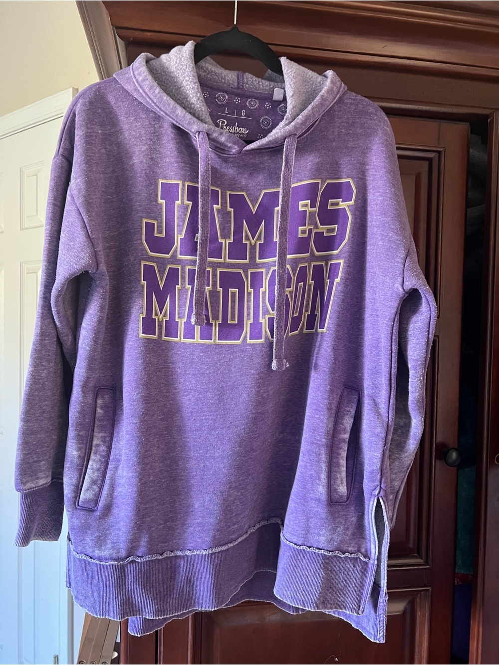 Pressbox Purple James Madison Crewneck Hoodie